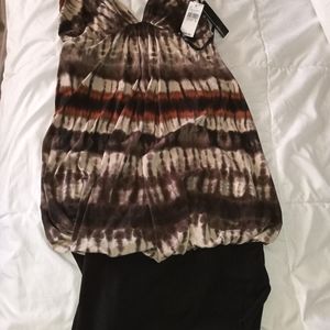 ABG DRESS. Sleeveless. Size 8. Black,browns